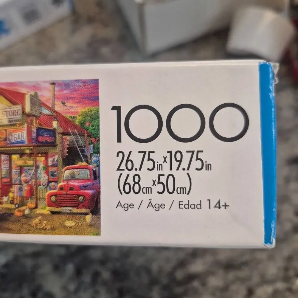 Buffalo Games Country Life Country Store 1000 pc Jigsaw Puzzle USED, Box Damaged